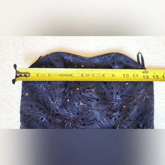 Blue Strapless Sweetheart Fit and Flare Dress - Picture 9 of 9